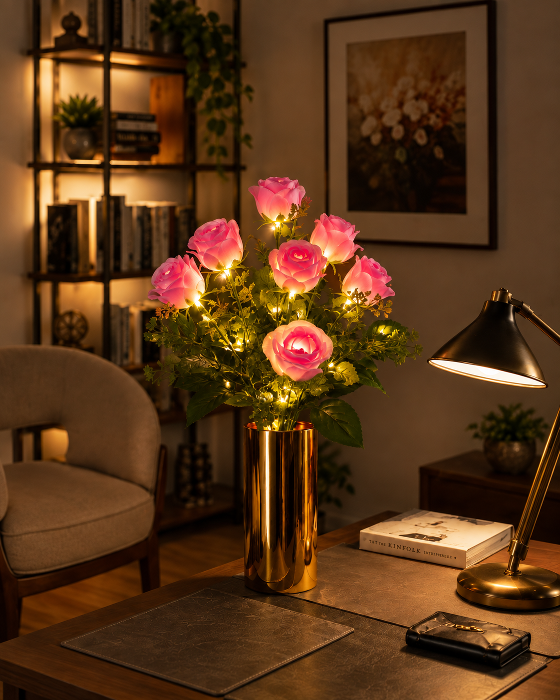 Violet Orchid – White Column Vase