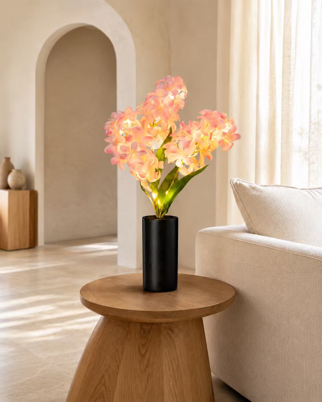 Golden Sunflower – Silver Cylinder Vase