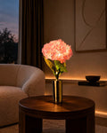 Golden Peony – Burgundy Round Vase